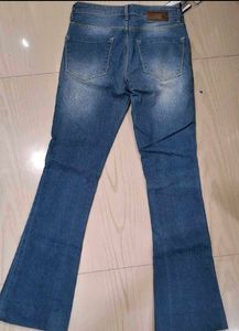 Women Blue Bootcut Heavy Fade Stretchable jeans