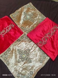 Velvet Heavy Embroidery Cushion Cover..