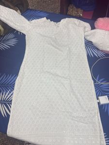 White Embroidered Kurta