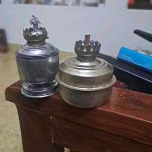 Vintage, unused Oil Lamps (Set of 2)