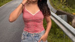 Red Gingham Cami Top