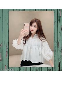 White Puff Sleeve Blouse