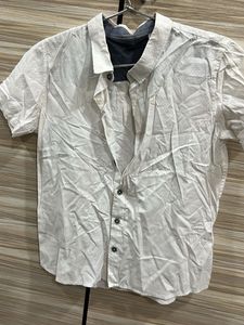Casual White Patterned Shirt