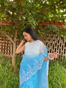 Beautiful Party Wear Organza Saree