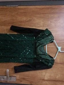 Elegant Green Sequin Gown
