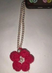Phone Chain Handmade Flower And Beads