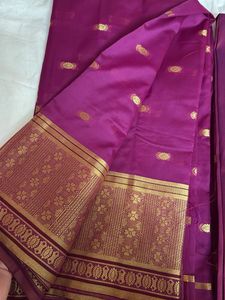 Purple banarasi Dress Material