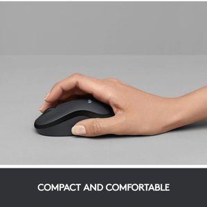 Logitech M221 Wireless Mouse, Silent Buttons, 2.4 GHz with USB Mini Receiver, 1000 DPI Optical Tracking, 18-Month Battery Life, Ambidextrous PC/Mac/Laptop - Charcoal GreyAmazon&#39;sChoice