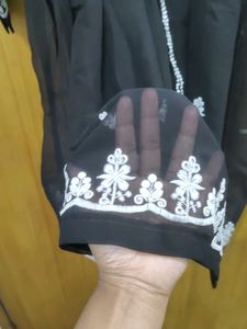 Elegant Black Embroidered Kurti