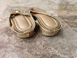 Golden Partywear Flats