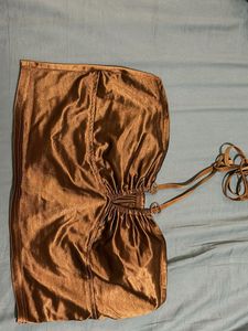 Brown Halter Neck Top