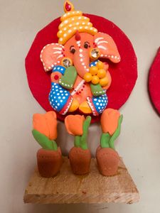 Brand New Ganesh Ji Magnet With Flowers