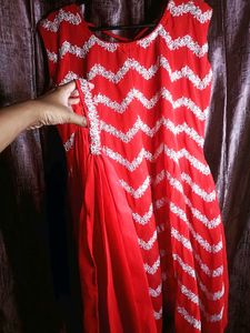 NEW RED SHARARA KURTI SET