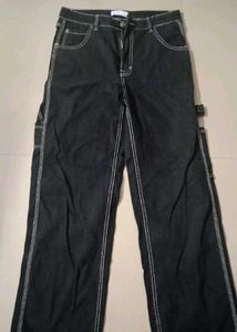 Cargo 6 Pocket Denim Jeans Black