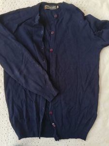 Vintage Navy Button-Down Cardigan