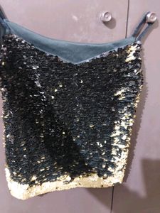 Shimmer Sleeveless Top, Party Wear