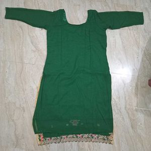 Elegant Green Embroidered Suit