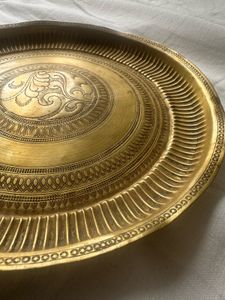 Vintage Etched Brass Plate