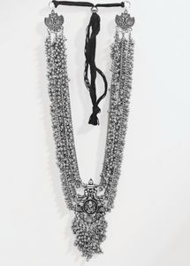 Oxidized Silver Tone Necklace