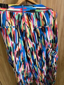 Multicolored Abstract Print Cargo Pants
