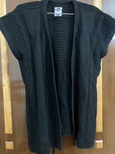 Front Side Open Half Sweater