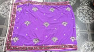 Lavender Saree