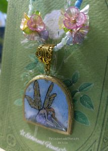 Forest Fairy Clay Pendant Floral Bead Necklace