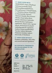 Plum RiceWater And Niacinamide 2% Hybrid Sunscreen