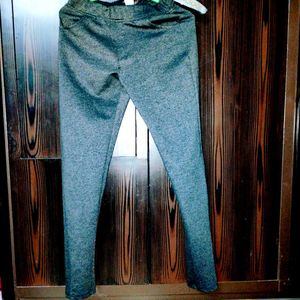 Dark Grey Denim Trousers - Size 28