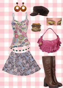 °❀⋆.ೃ࿔ y2k plus size floral miniskirt °❀⋆.ೃ࿔*