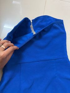 Royal Blue Strapless Mini Dress
