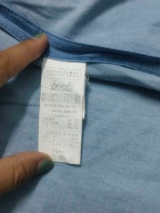 Fancy Denim Shirt With White Net Detailing