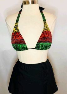Colourful bikini top