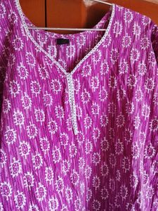 Purple Printed Kurta