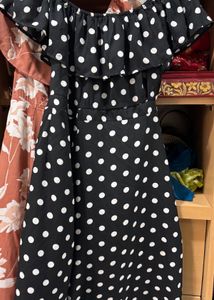 Polka Dot Off-Shoulder Dress