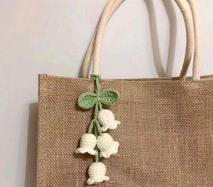Crochet White Bralette + Bag Charm(2)