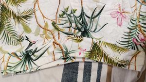 Tropical Print high waist Pants