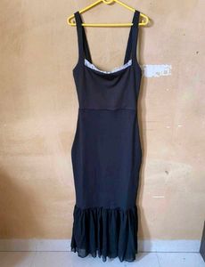 Black Mermaid Maxi Dress