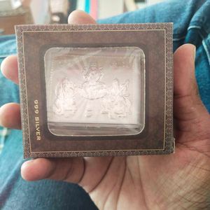 999 Pure Silver Lakshmi Saraswati Ganesh Frame