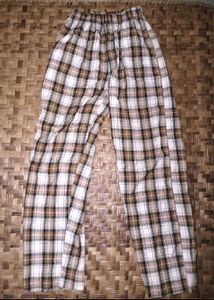 Plaid Check Brown Pant