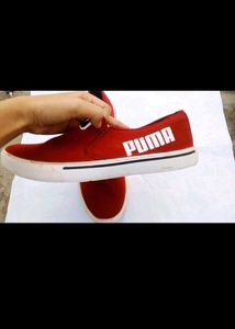 Puma Burgundy Slip-On Sneakers