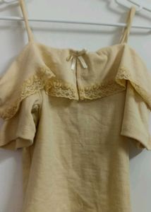 Cute Lace Trim Cami Top