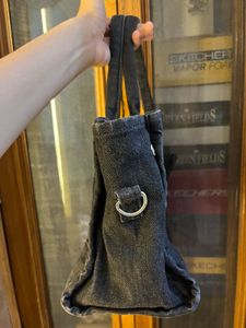 Denim &#39;M&#39; Initial Tote Bag