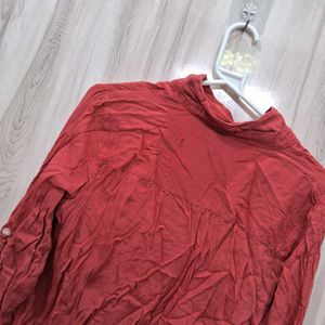 Coral Shirt Top