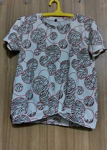 Zebra Print Circle Tee