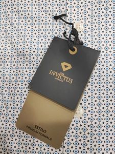 Invictus White Stylish Patterned Shirt