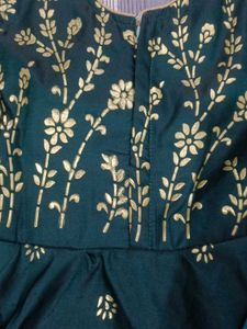 Green and Gold Party Dress