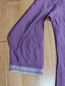Purple Embroidered Kurta Set
