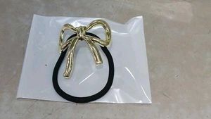 Gold Bow Hair Tie