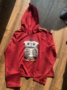 Girls Knit Shrug &amp; Owl Hoodie